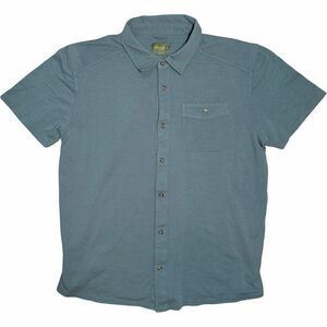 Marsh Wear Short Sleeve Button Down Shirt Large Blue